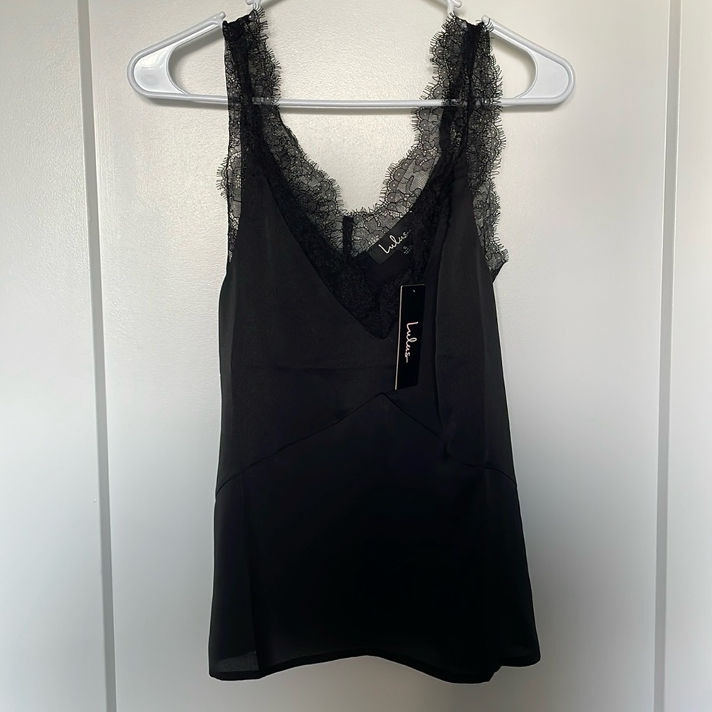 Lace trim tank